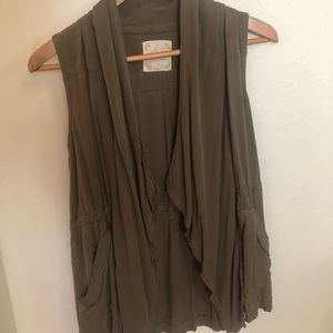 Olive green vest